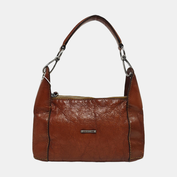 Calfskin Top Handle Bag Brown