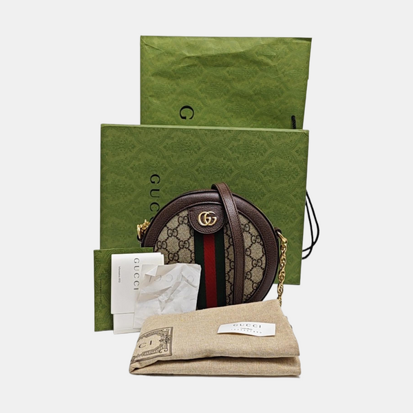 Ophidia Mini Monogram Coated Canvas Beige