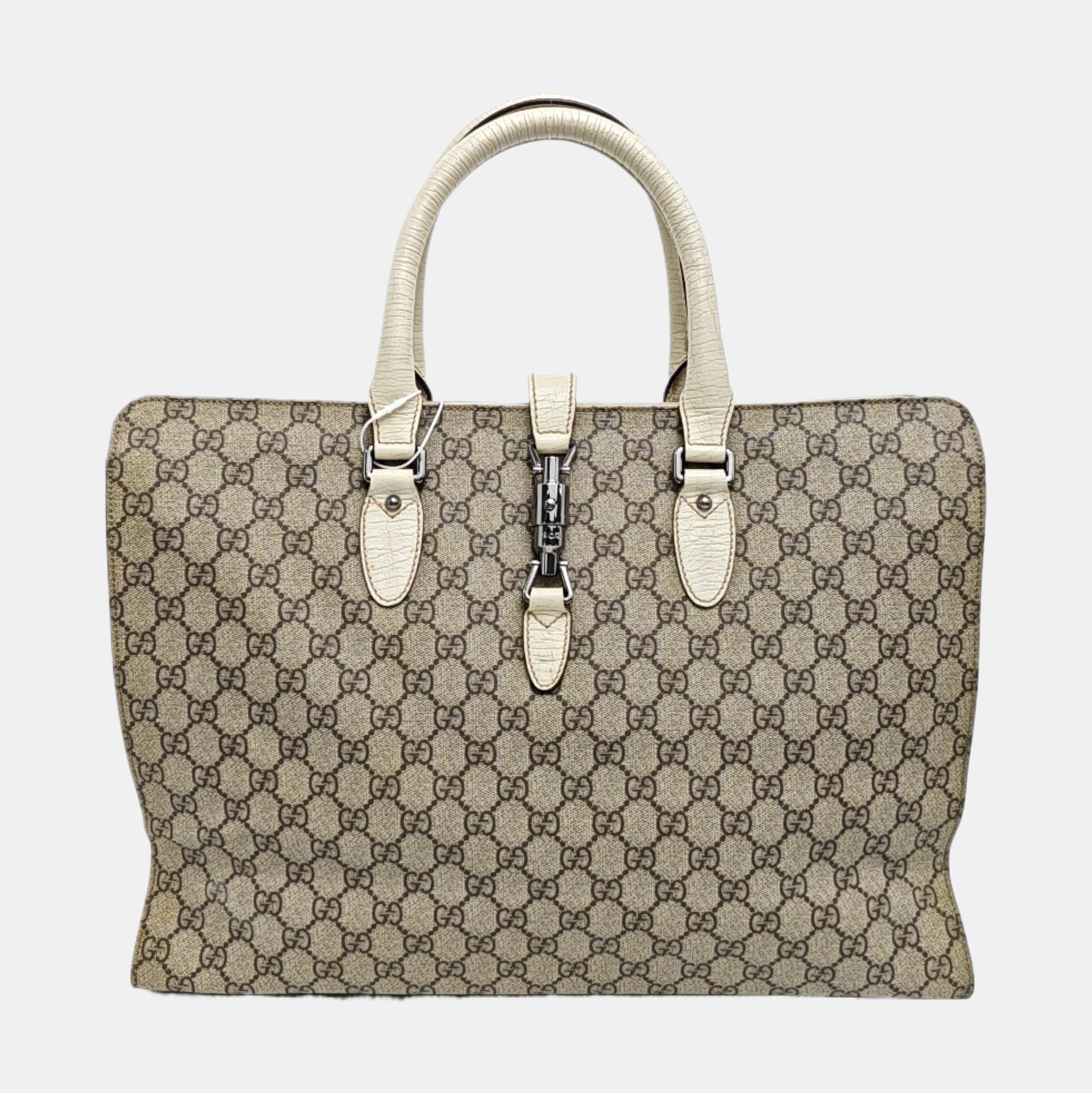 Monogram Coated Canvas Top Handle Bag Beige