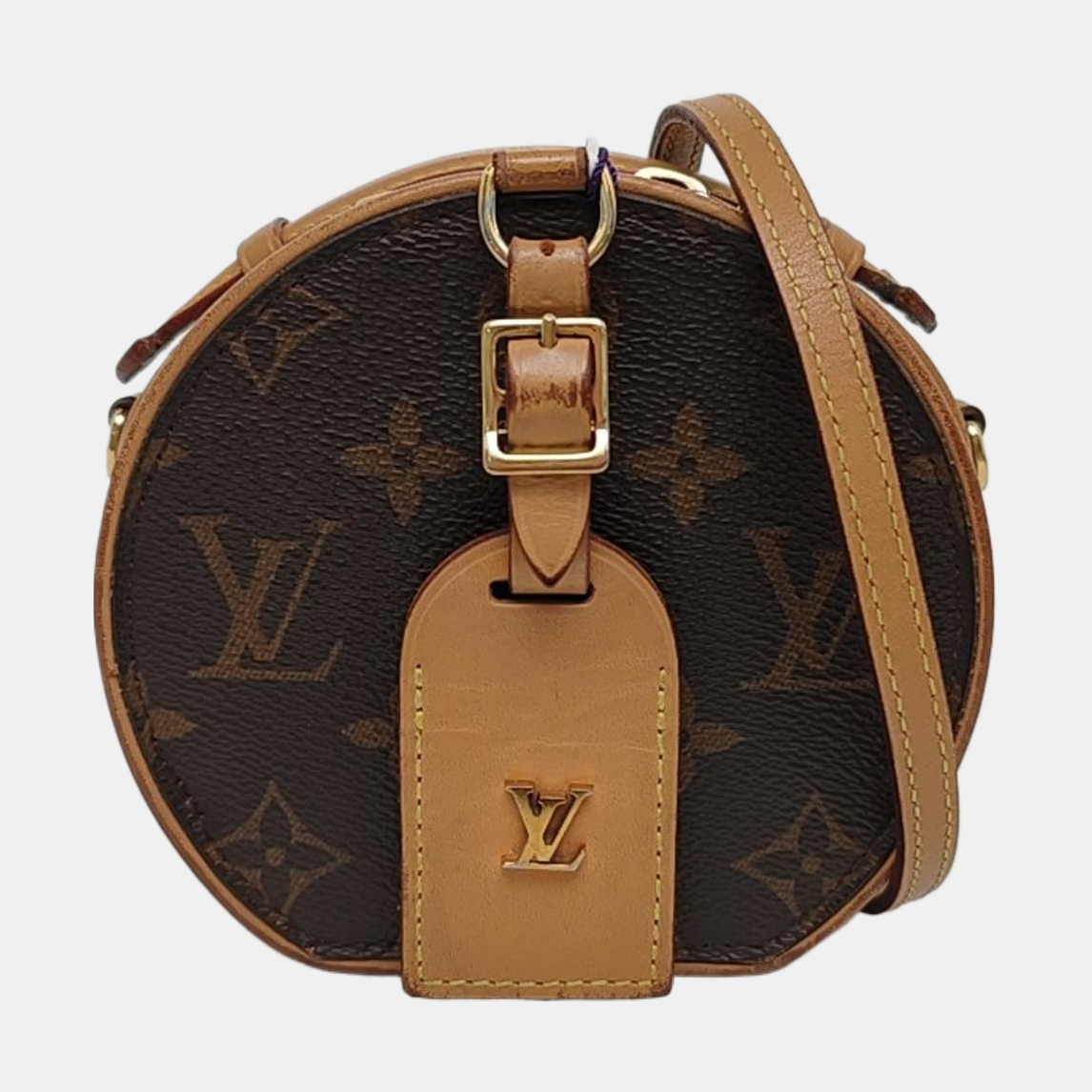 BOITE CHAPEAU Mini Monogram Coated Canvas Brown