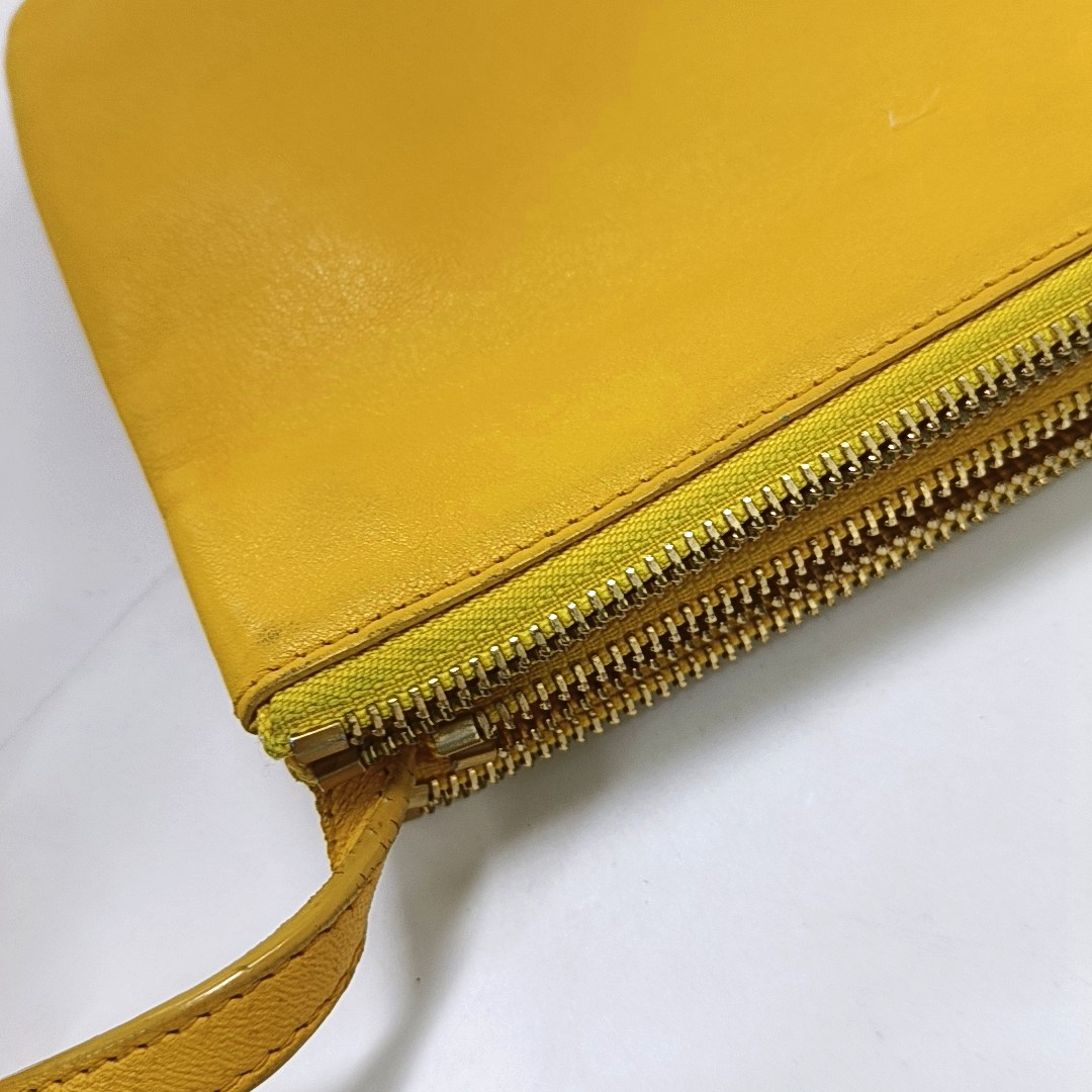 Authenticated pre-owned  TRIO Small Calfskin Yellow - Crossbody Bag at Looply