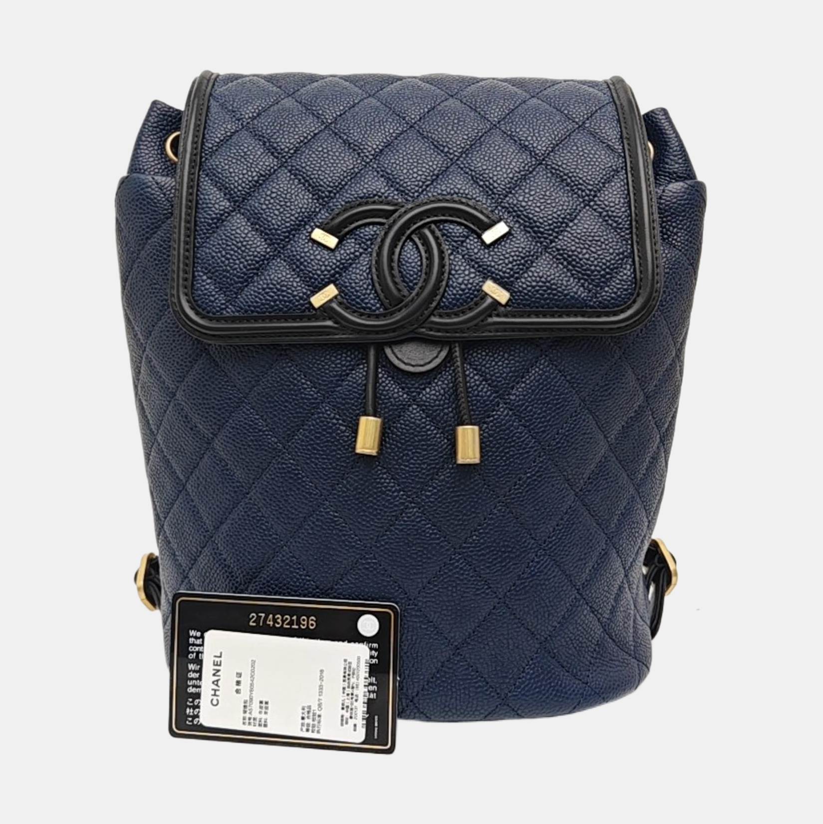 FILIGREE Medium Quilted Grained Calfskin Blue
