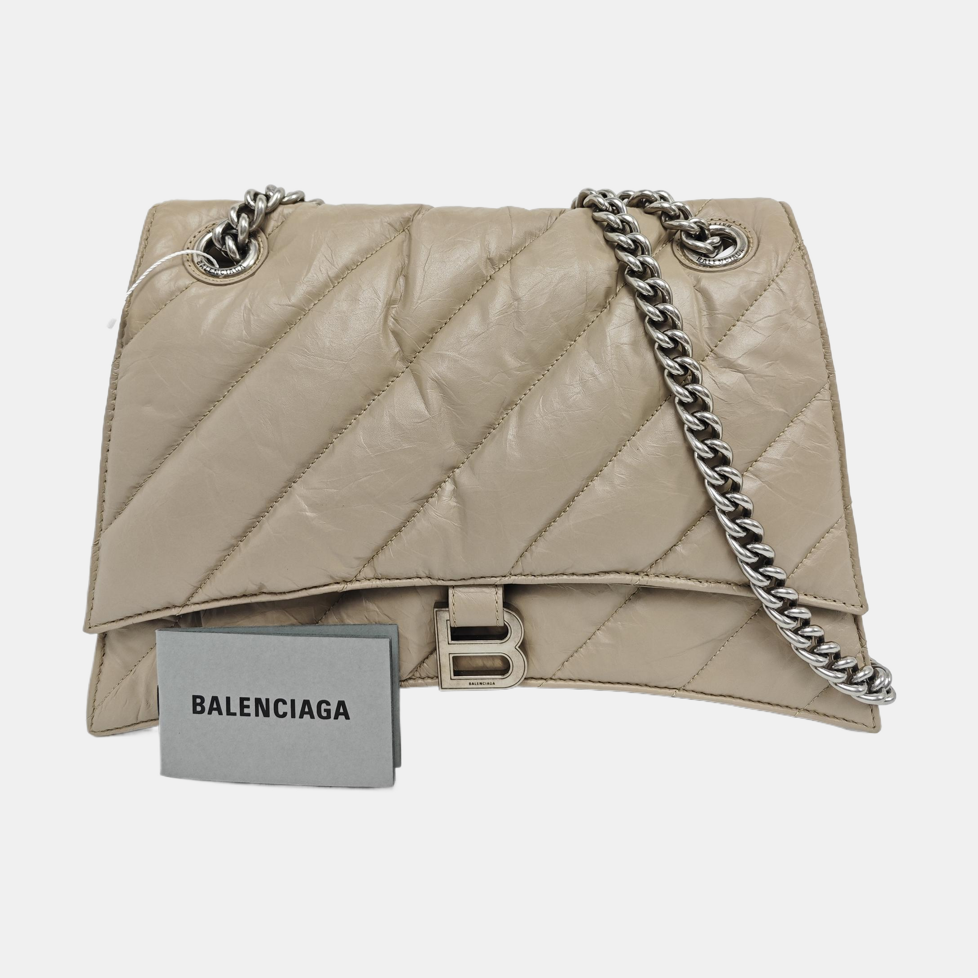 Crush Medium Quilted Calfskin Beige
