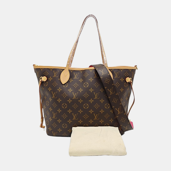 NEVERFULL MM Monogram Coated Canvas Brown