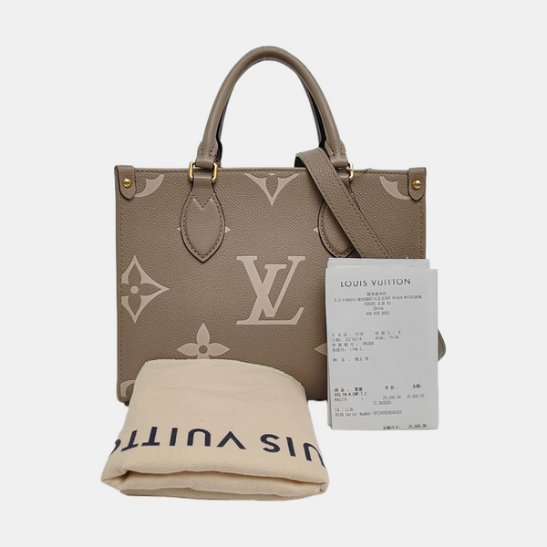 ONTHEGO PM Monogram Calfskin Gray