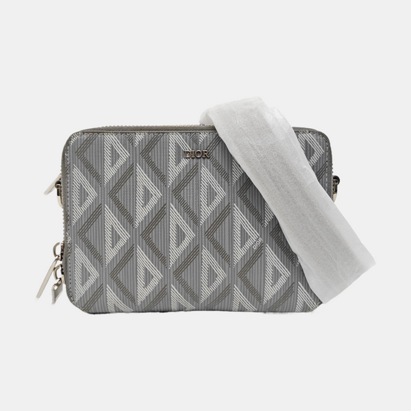 Coated Canvas Shoulder Bag Gray
