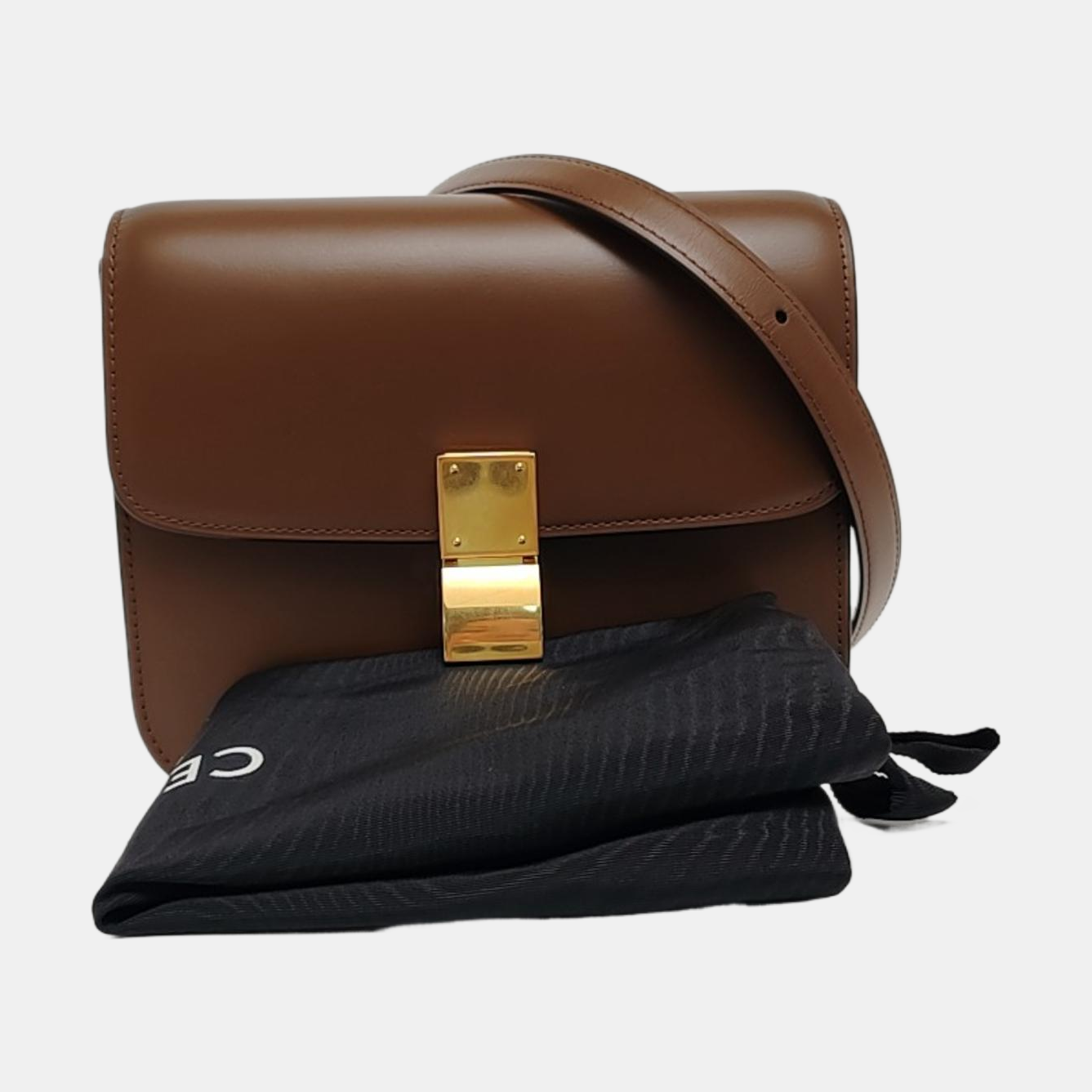 CLASSIC BOX Small Calfskin Brown