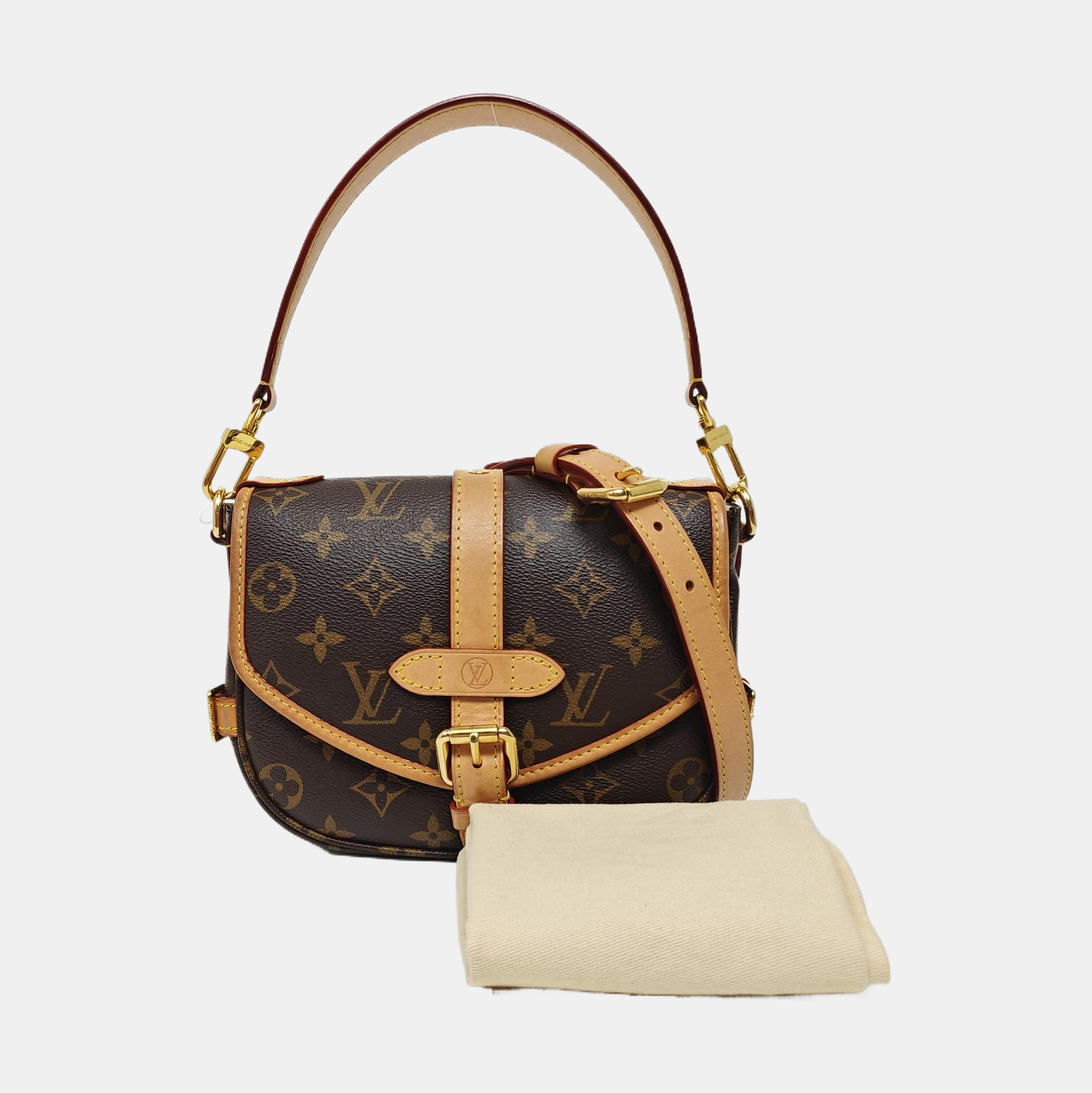 SAUMUR BB Monogram Coated Canvas Brown