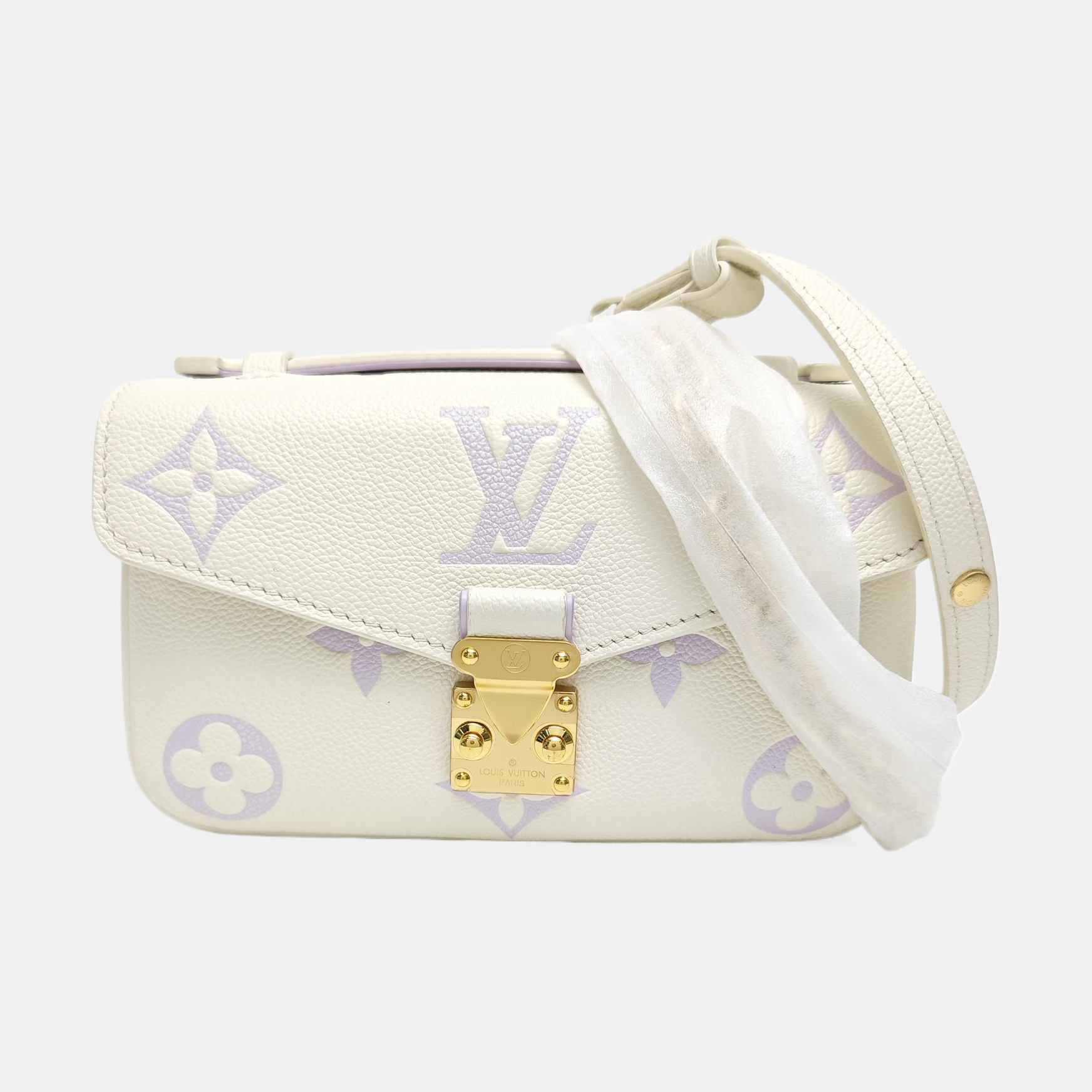 MÉTIS EAST WEST Monogram Calfskin White