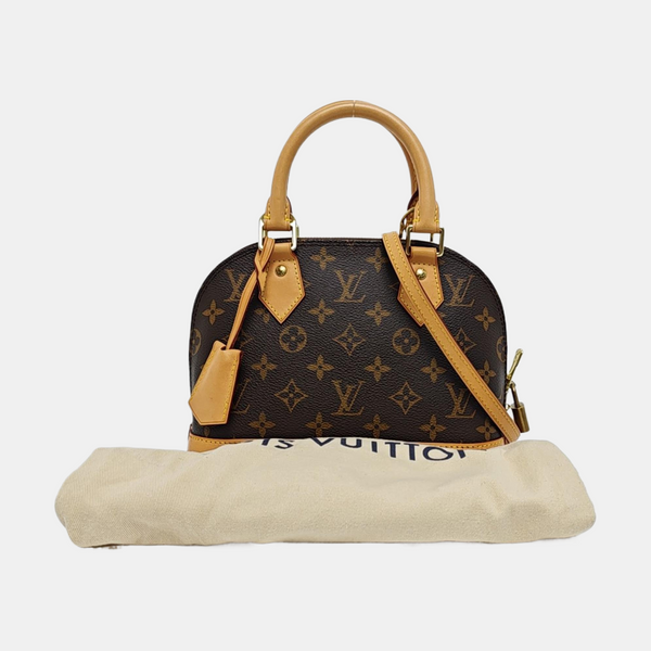 ALMA BB Monogram Coated Canvas Brown