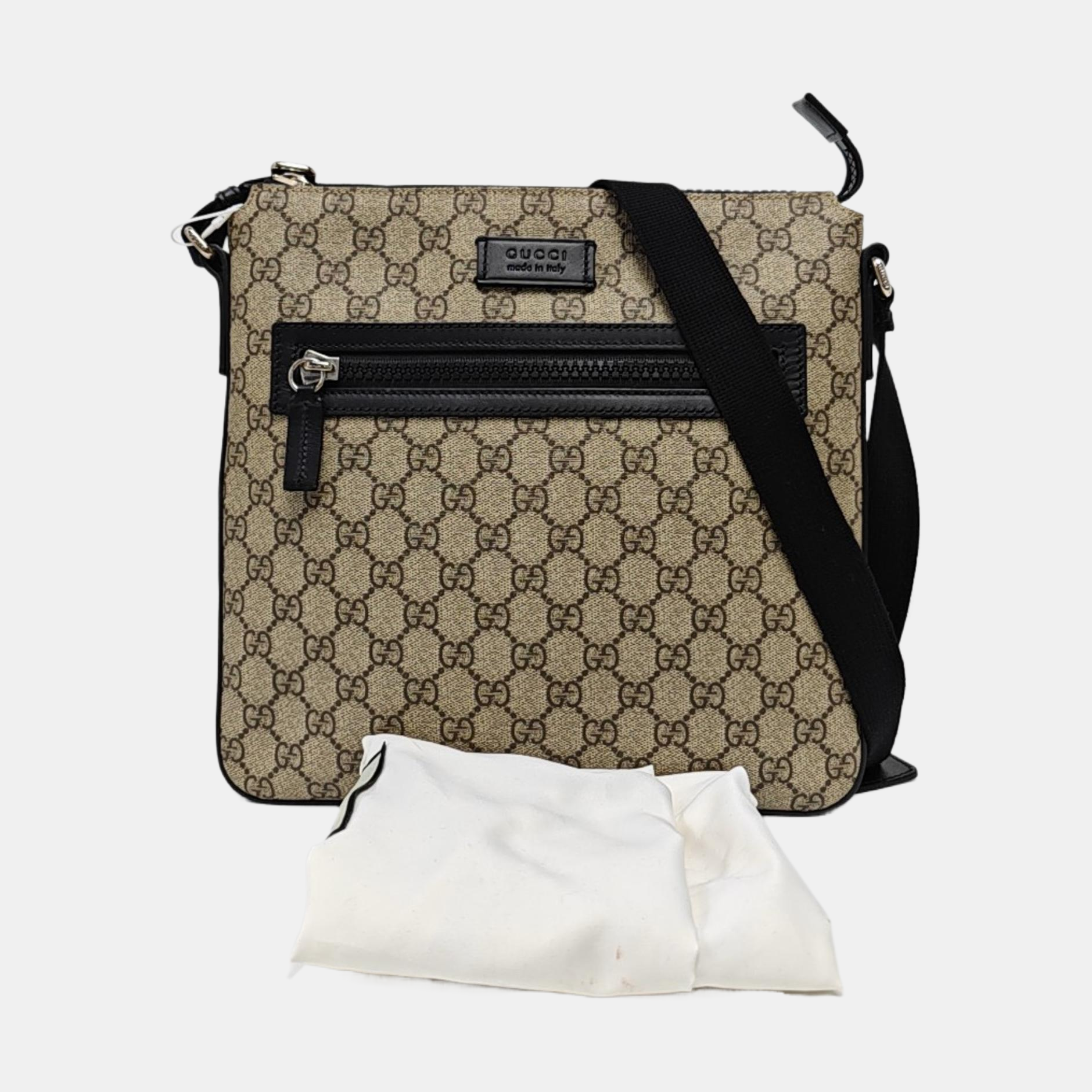 GG Supreme Monogram Coated Canvas Black