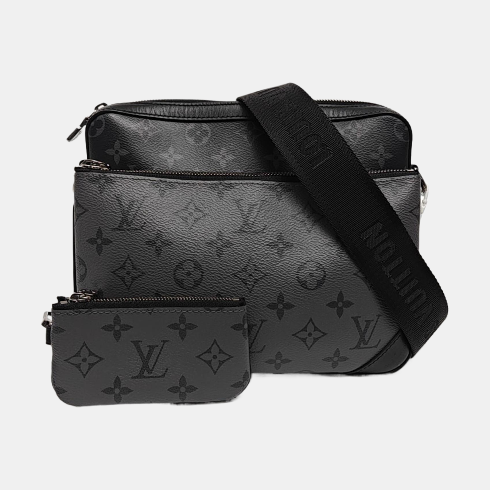 TRIO Monogram Coated Canvas Gray