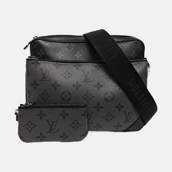 TRIO Monogram Coated Canvas Gray