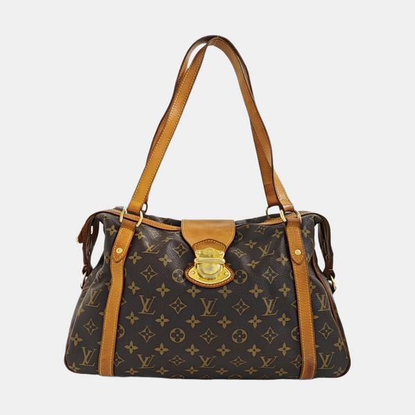 STRESA Monogram Coated Canvas Brown
