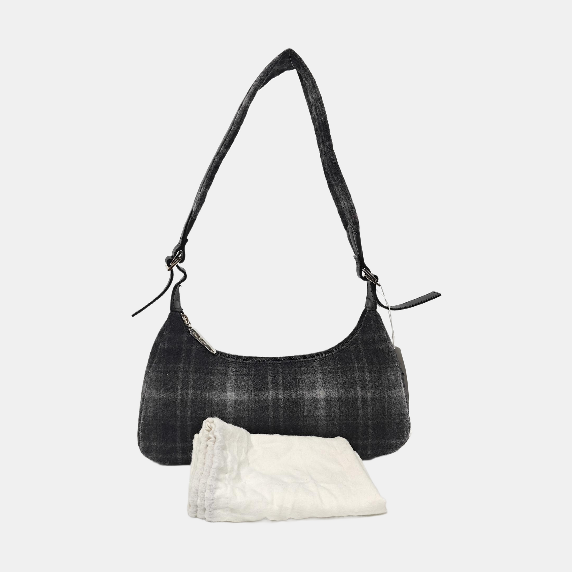 Fabric Top Handle Bag Gray