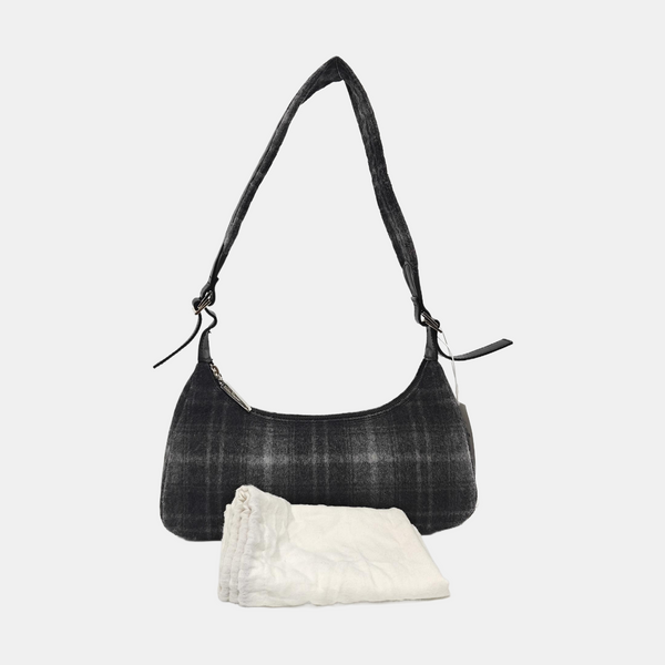 Fabric Top Handle Bag Gray