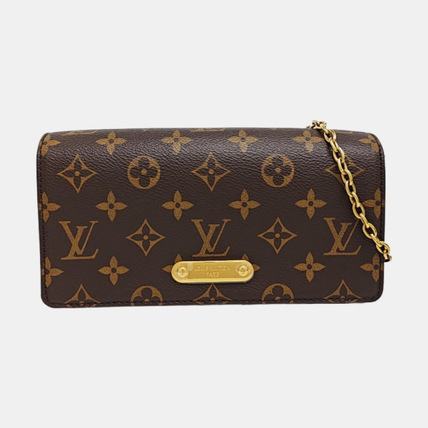 Lily Monogram Coated Canvas Brown