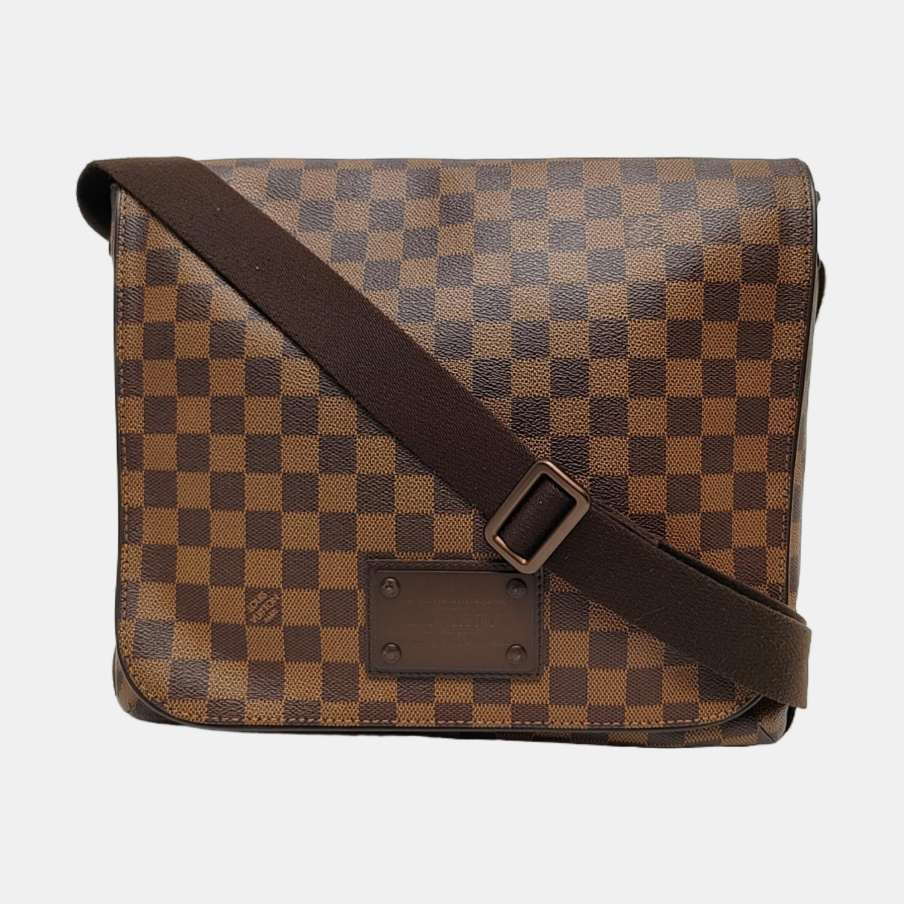 BROOKLYN Damier Ebene Coated Canvas Brown