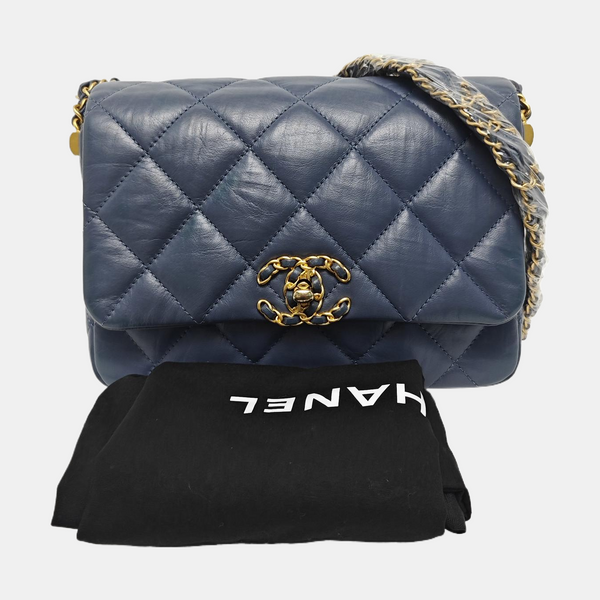 Quilted Calfskin Blue
