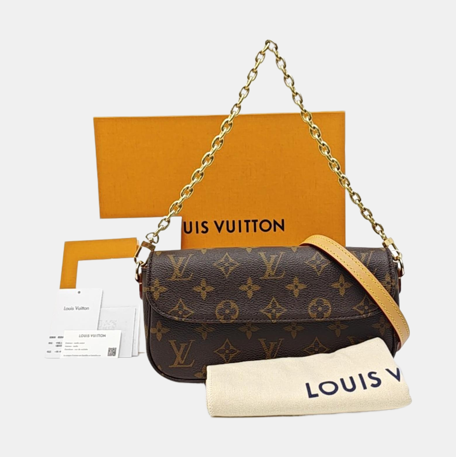 IVY Monogram Coated Canvas Brown
