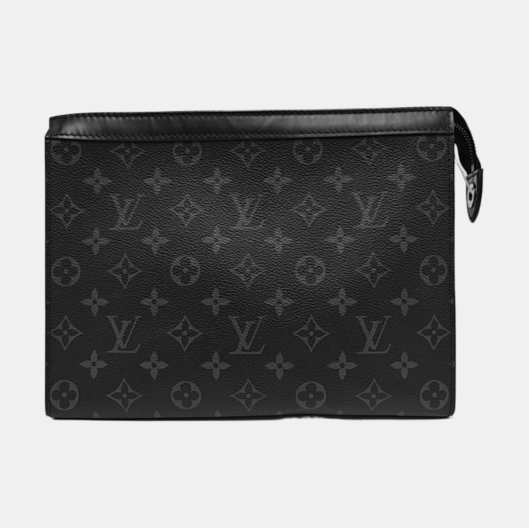 Pochette Voyag MM Monogram Coated Canvas Black