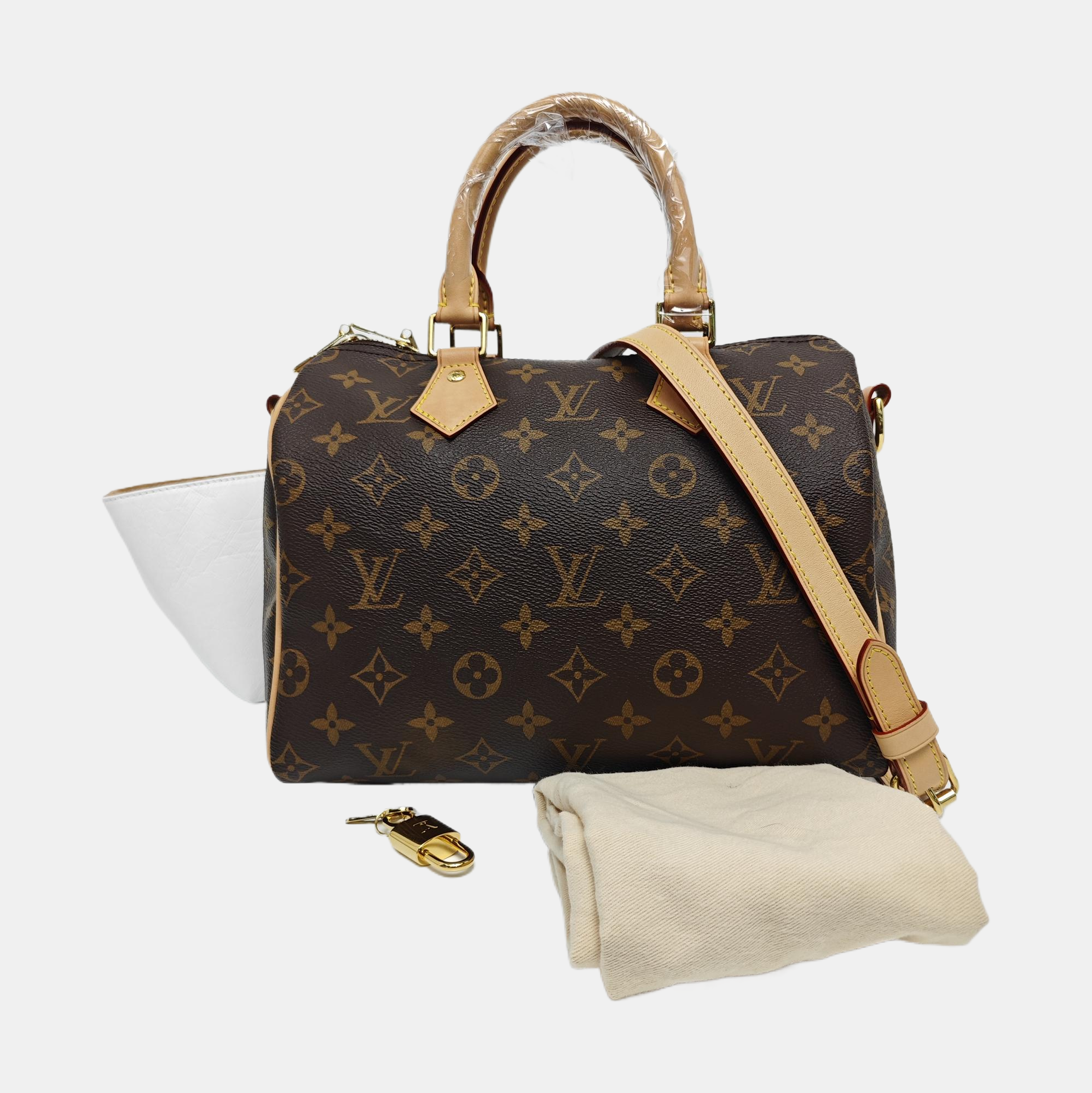 SPEEDY 25 Monogram Coated Canvas Brown