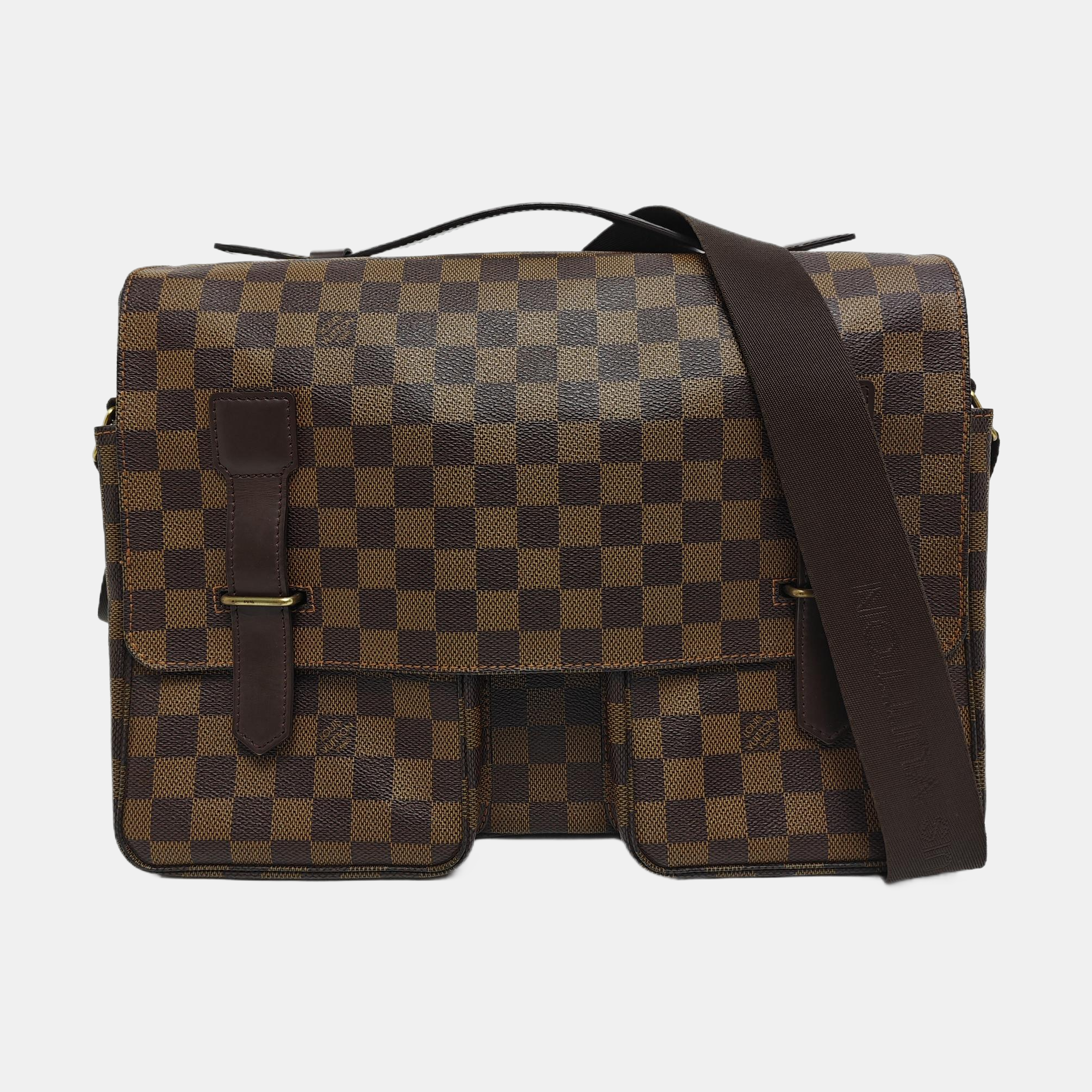 BROADWAY Damier Ebene Coated Canvas Brown