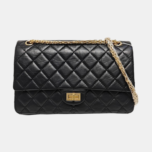 2.55 227 (jumbo) Quilted Calfskin Black