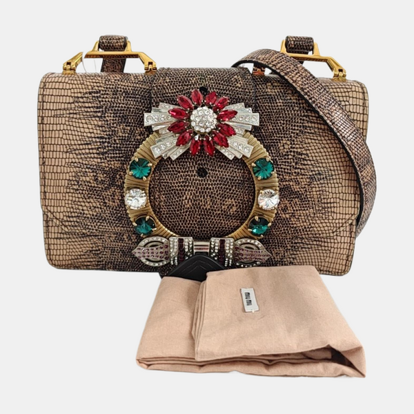 Miu Lady Calfskin Brown