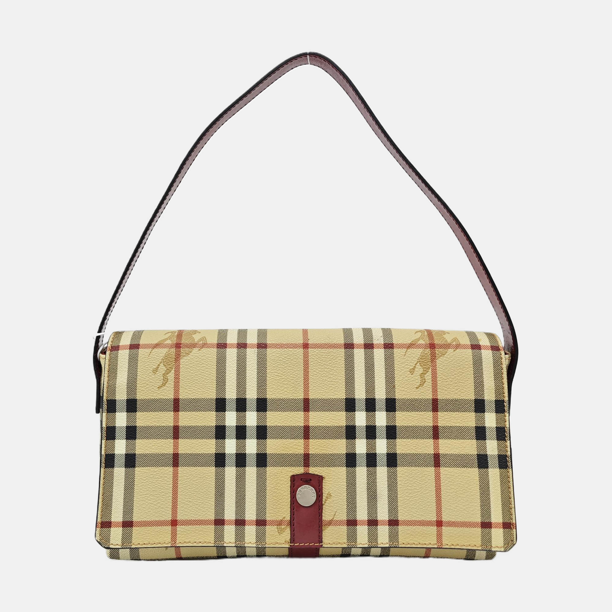 Coated Canvas Top Handle Bag Beige