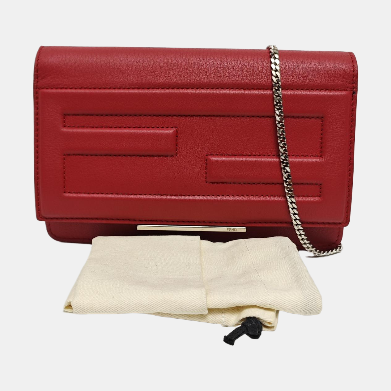 Tube Quilted Calfskin Red