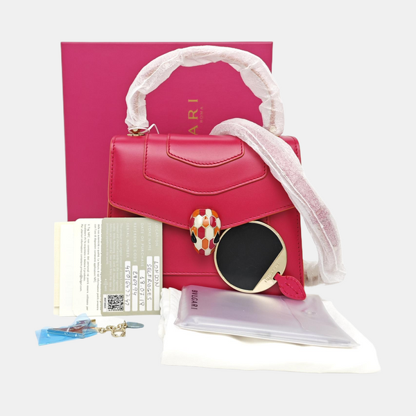 SERPENTI FOREVER Small Quilted Calfskin Red