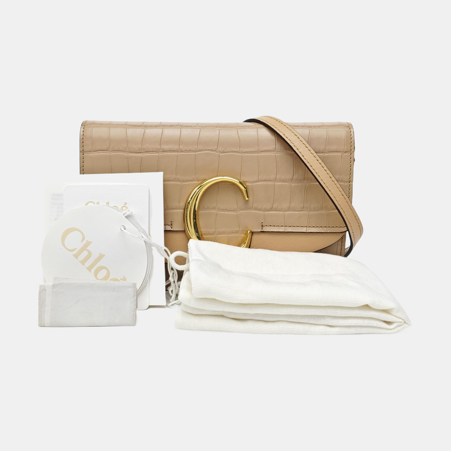 Chloé C Calfskin Beige