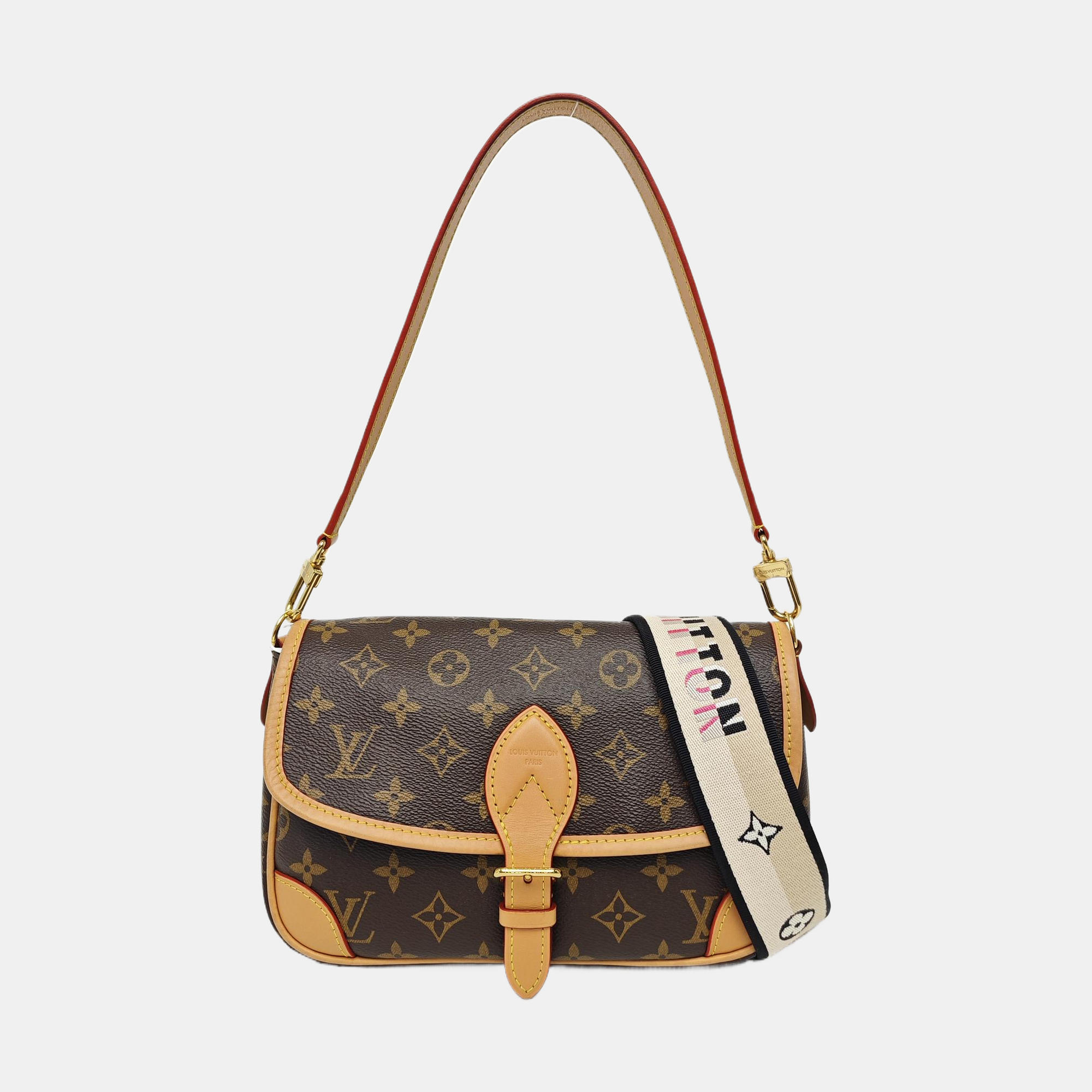 DIANE Monogram Coated Canvas Brown