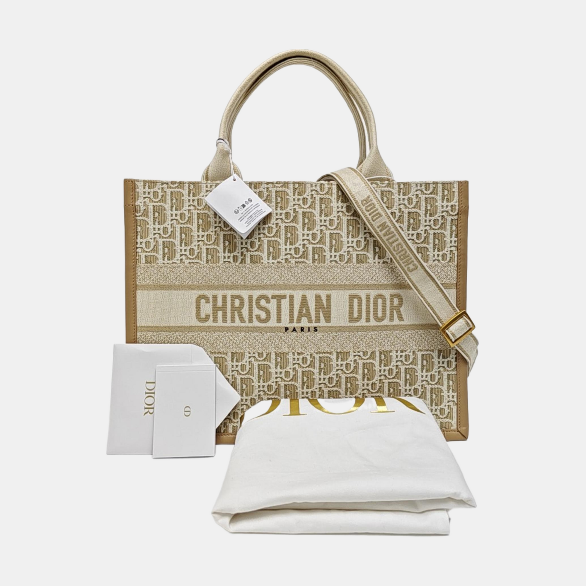 Book Tote Medium Oblique Canvas White