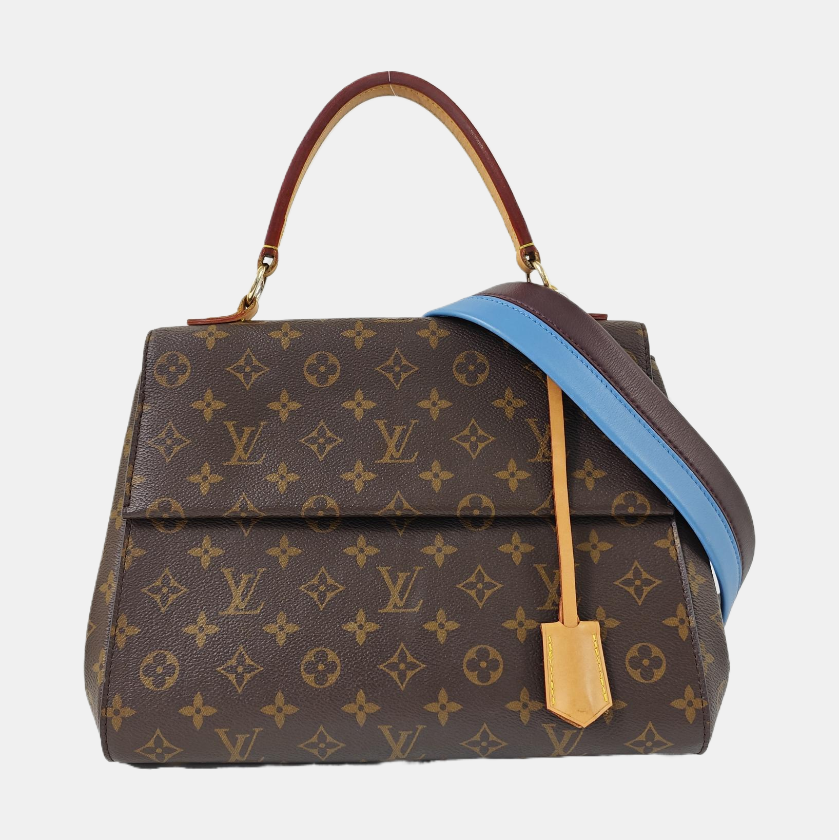 CLUNY MM Monogram Coated Canvas Brown