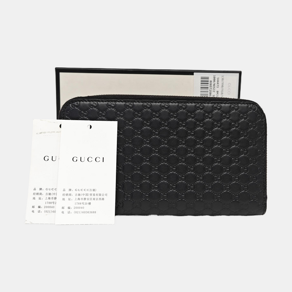 Signature Monogram Calfskin Black Wallet