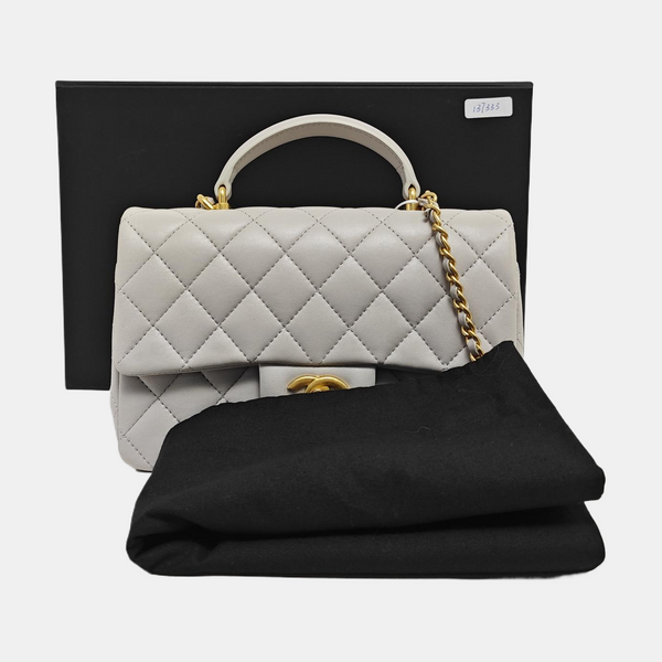 Quilted Lambskin Gray