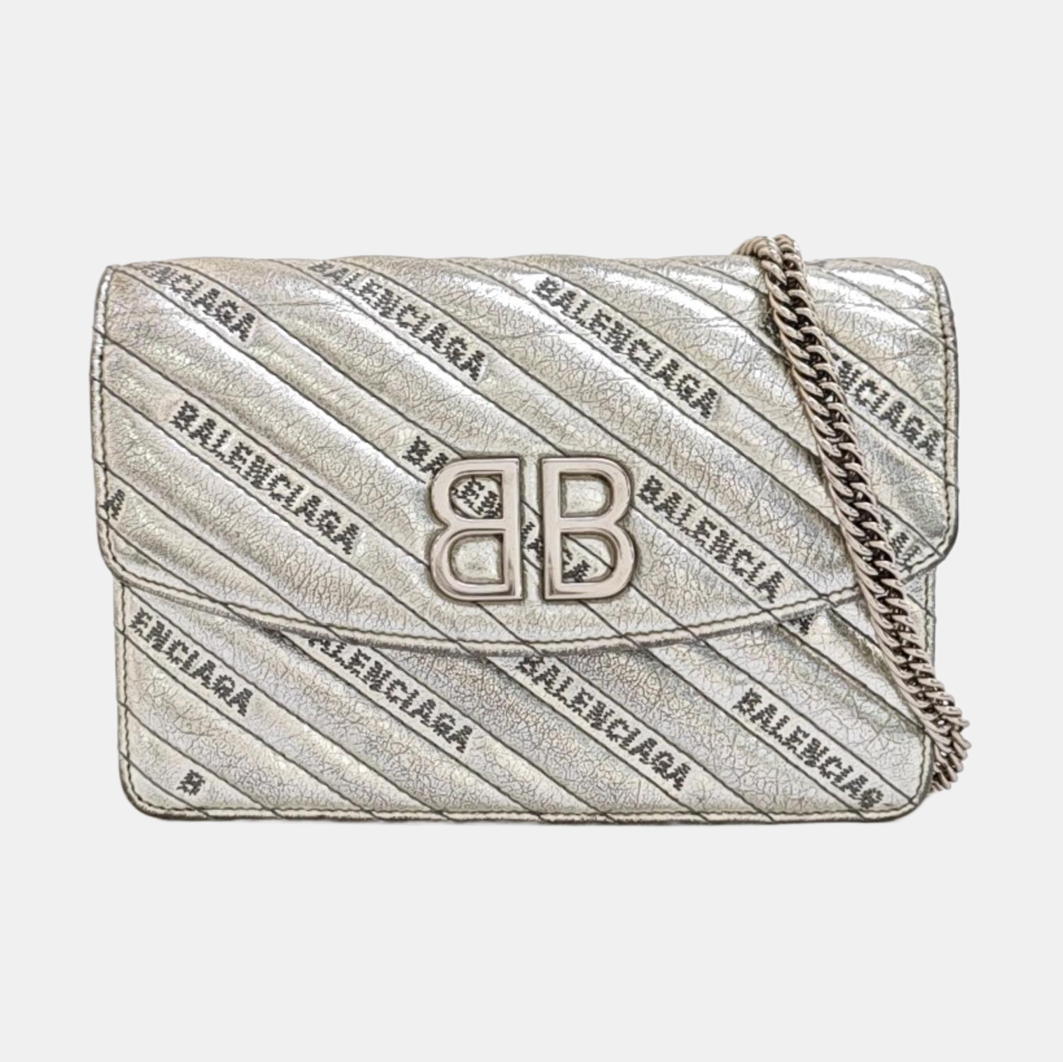 BB Quilted Calfskin Silver