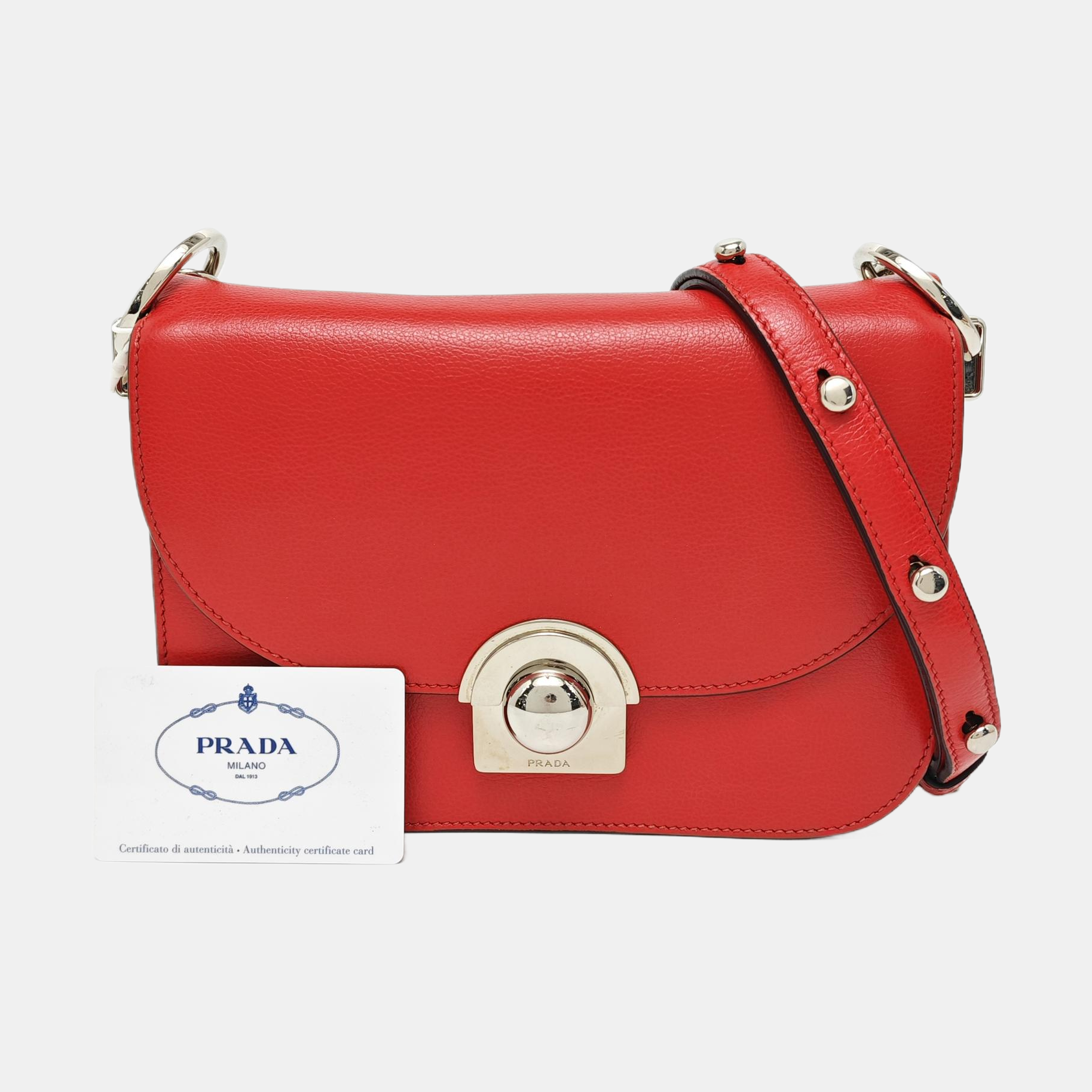 Calfskin Shoulder Bag Red