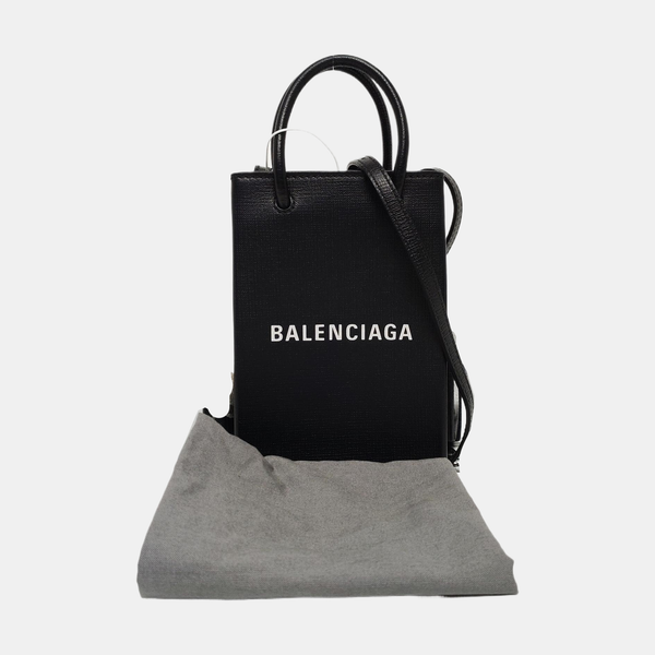 Shopping Bag Calfskin Black