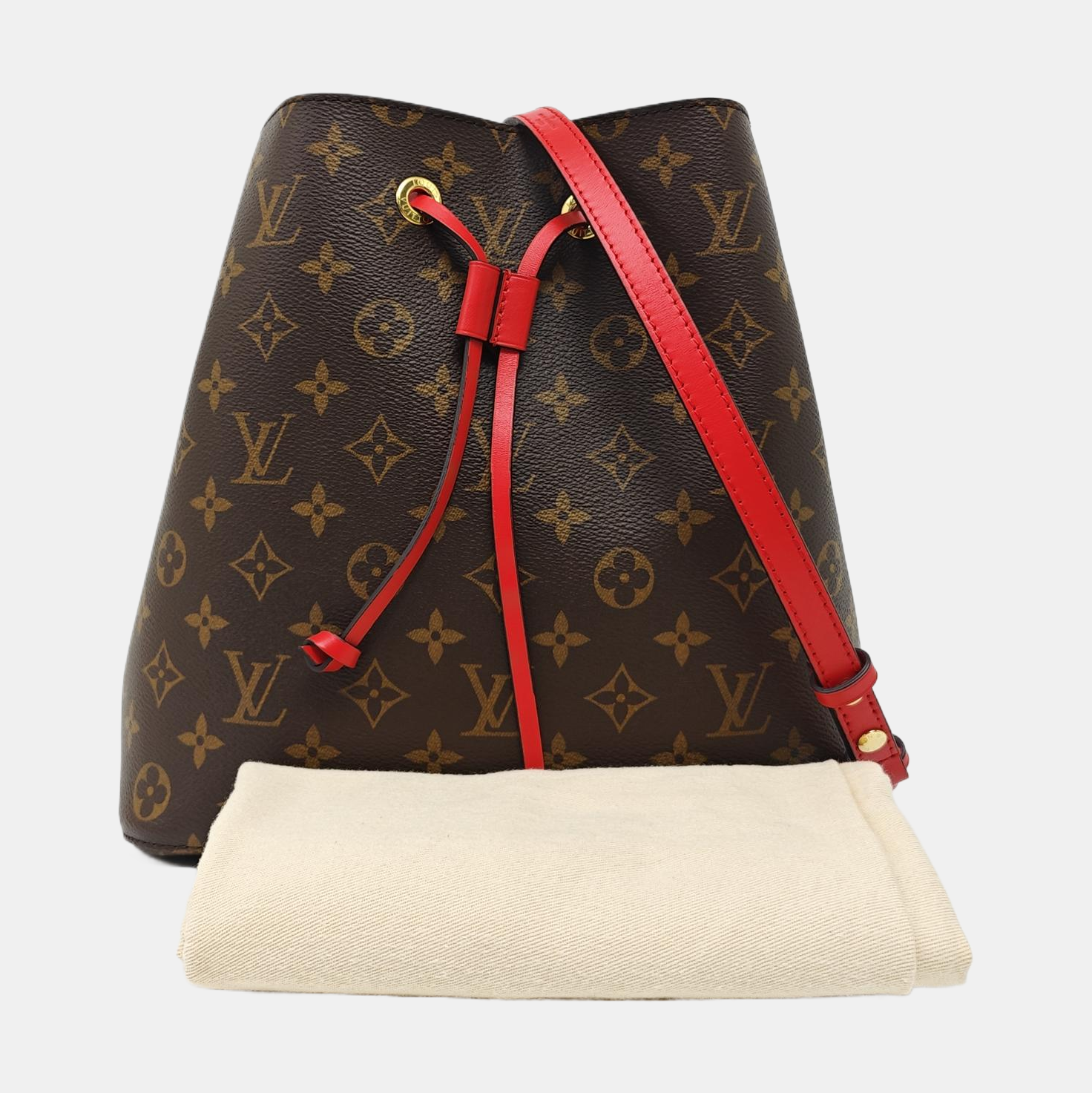 NÉONOÉ MM Monogram Coated Canvas Brown