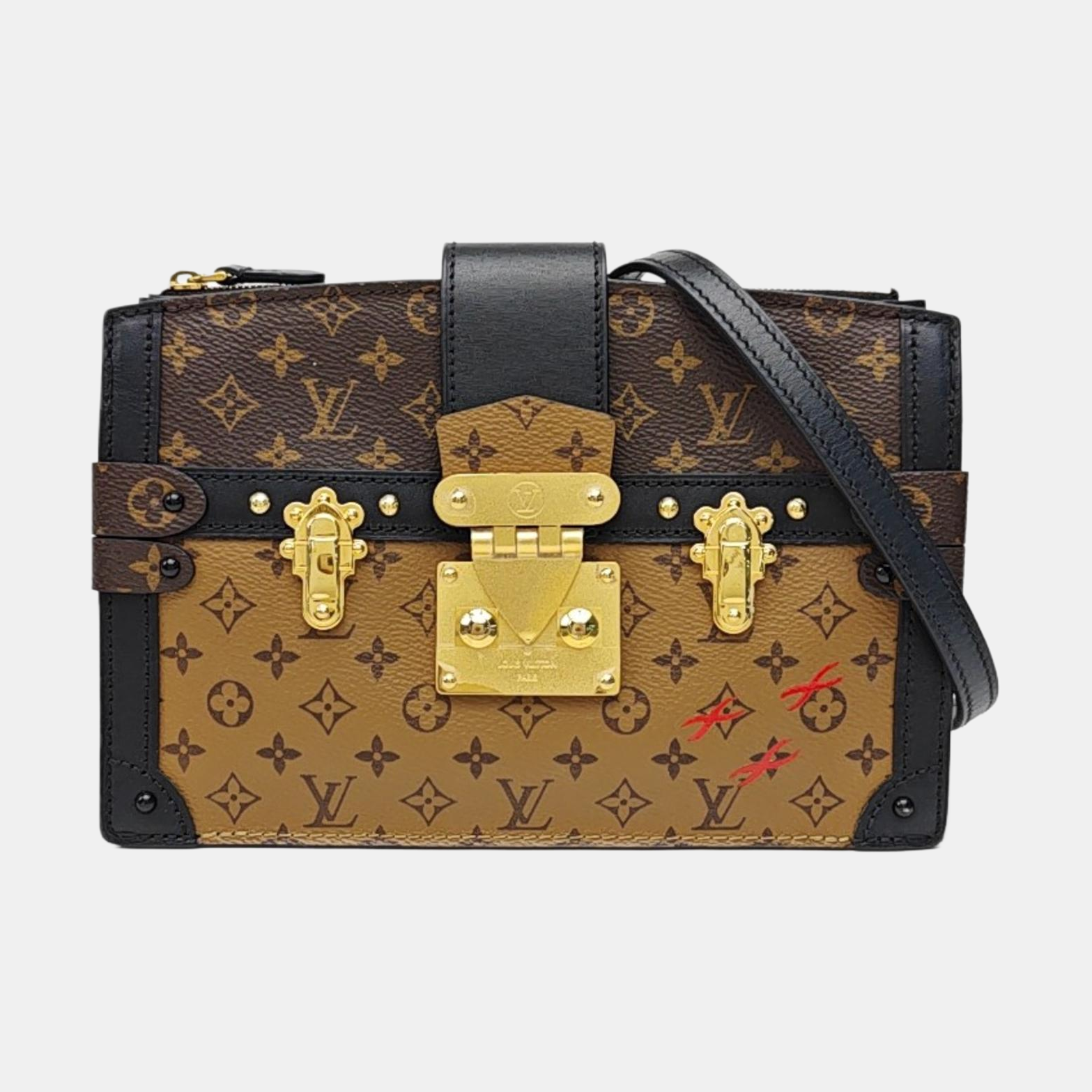 TRUNK Monogram Coated Canvas Brown