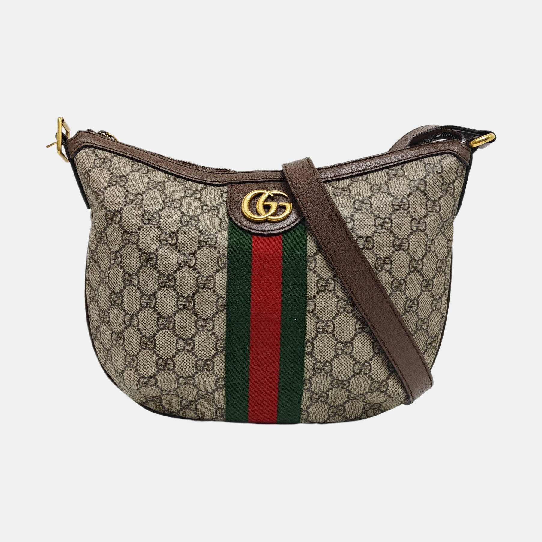Authenticated pre-owned  Ophidia Small Monogram Coated Canvas Beige - Shoulder Bag at Looply