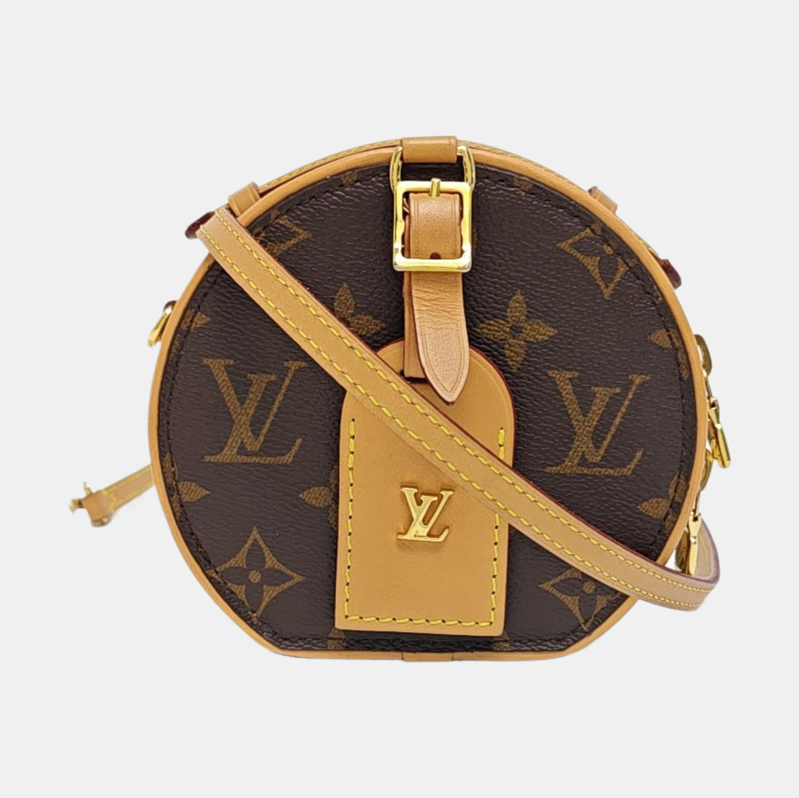 BOITE CHAPEAU Mini Monogram Coated Canvas Brown