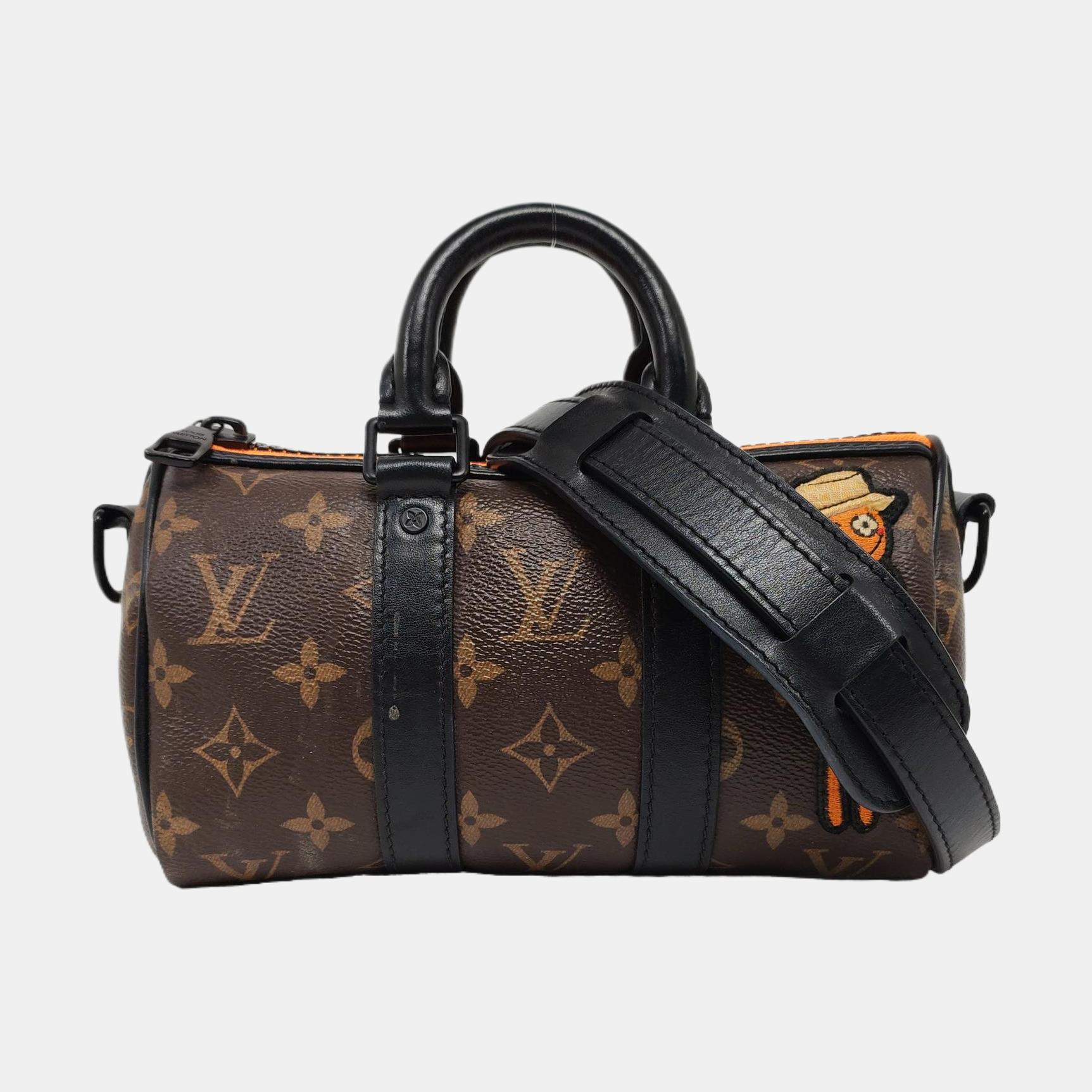 KEEPALL Nano Monogram Coated Canvas Brown