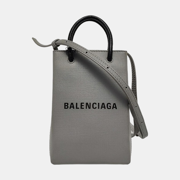 Shopping Bag Calfskin Gray