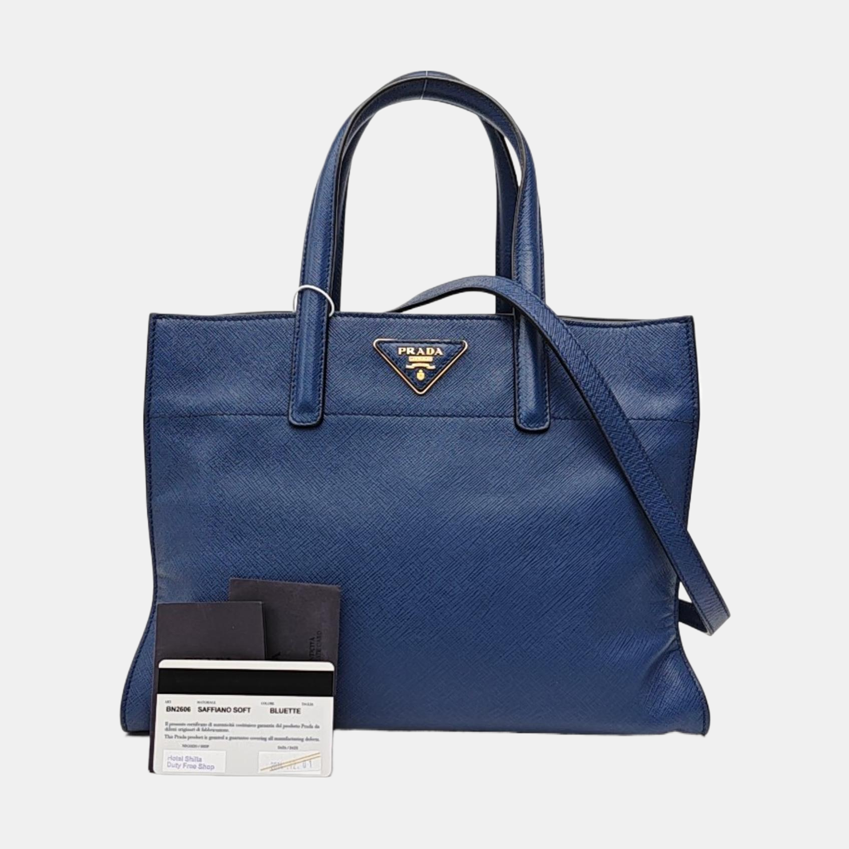 Calfskin Tote Bag Medium Blue
