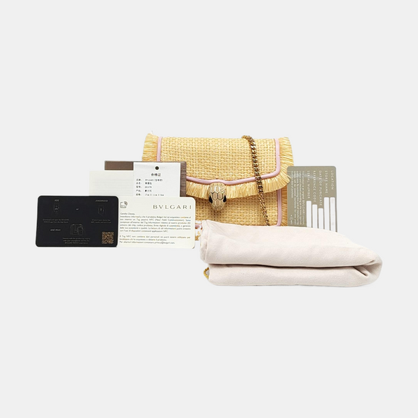 SERPENTI DIAMOND BLAST Extra Small Straw Yellow