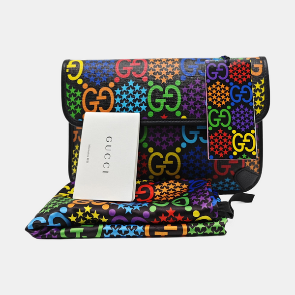 Psychedelic Monogram Coated Canvas Black